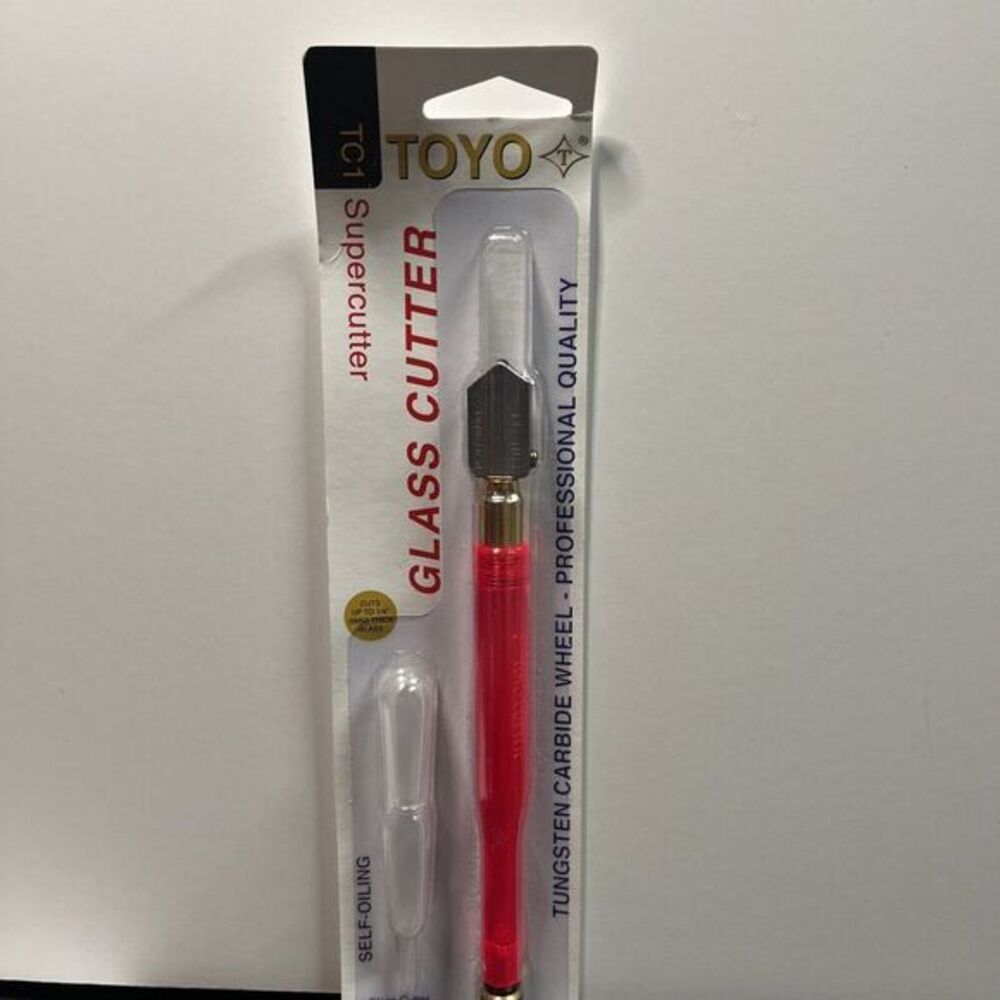Toyo TC1 Supercutter Glass Cutter, Red Cuts Up To 1/4 Thick 6mm NEW